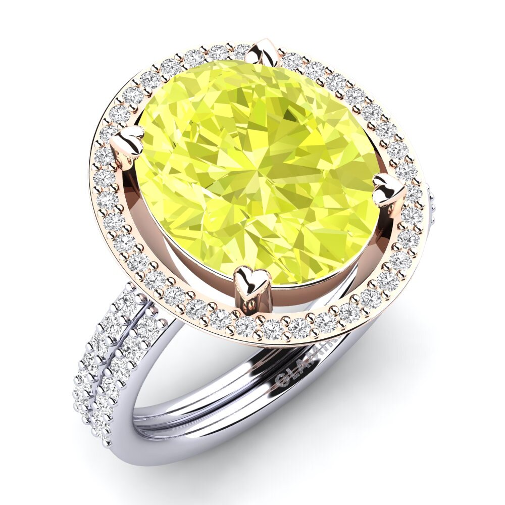 18ct Rose / White Gold Ring Margrie