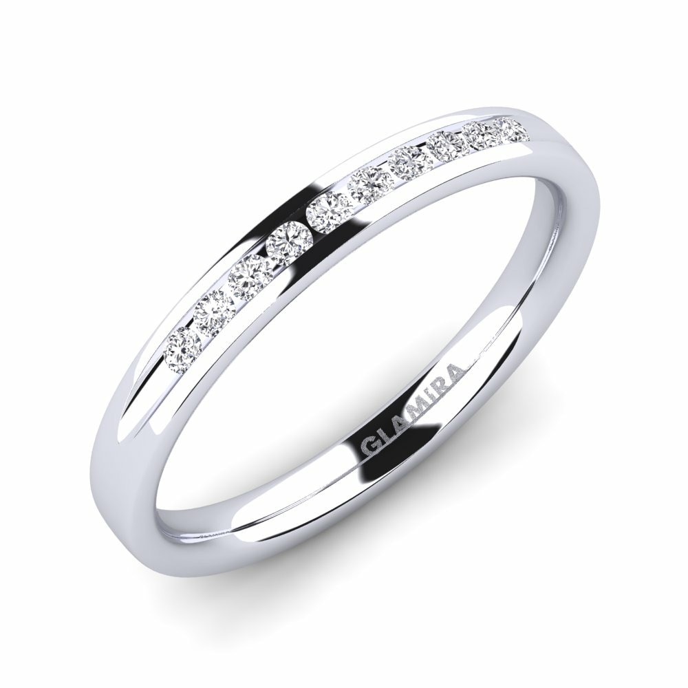 Eternity Women’s Wedding Rings GLAMIRA Marguerita 585 White Gold Diamond