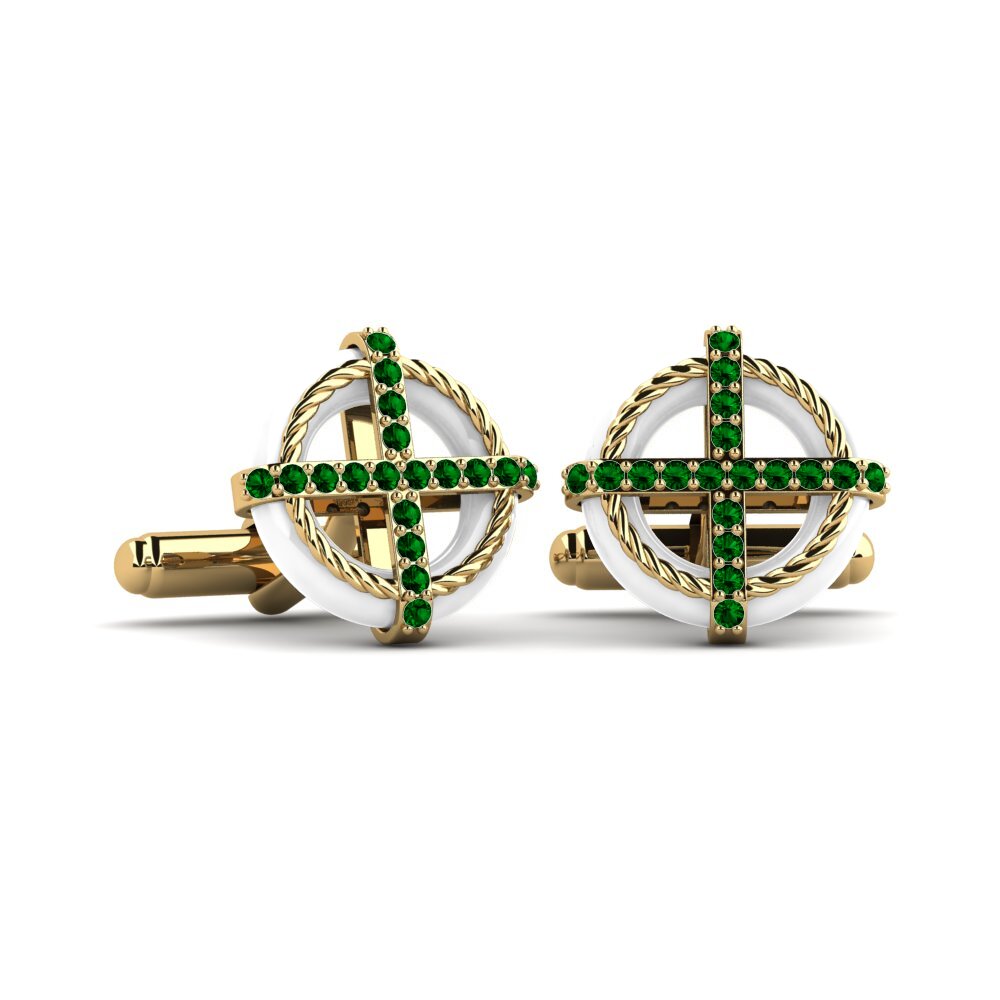 Green Zirconia Cufflink Margy