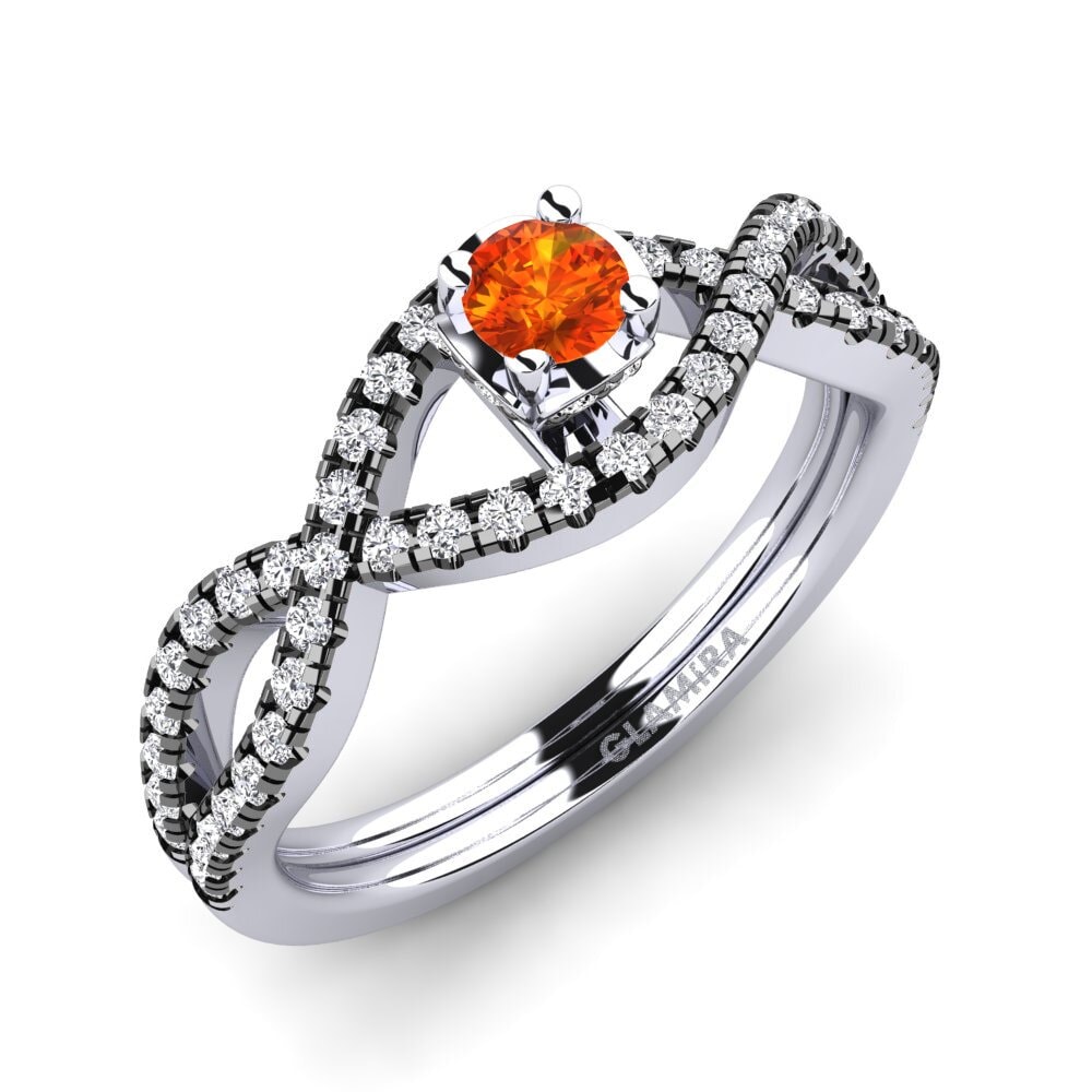 Turuncu Safir Kadın Yüzük Mariel 0.16 crt