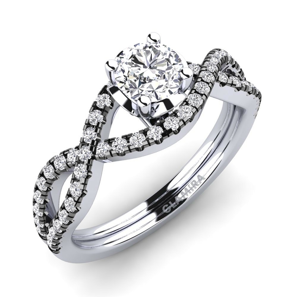 Exclusive Black Touch Collection Mariel 0.5 Crt 585 White Gold with Black Rhodium Diamond
