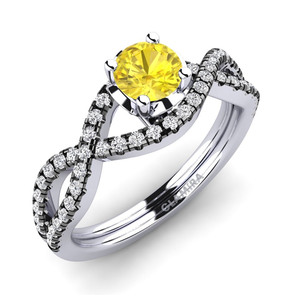Sarı Safir Kadın Yüzük Mariel 0.5 crt