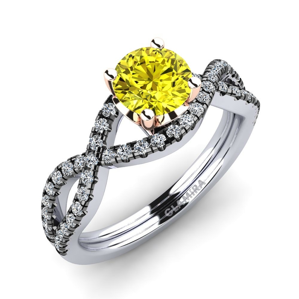 黄色钻石 订婚戒指 Mariel 0.8 crt