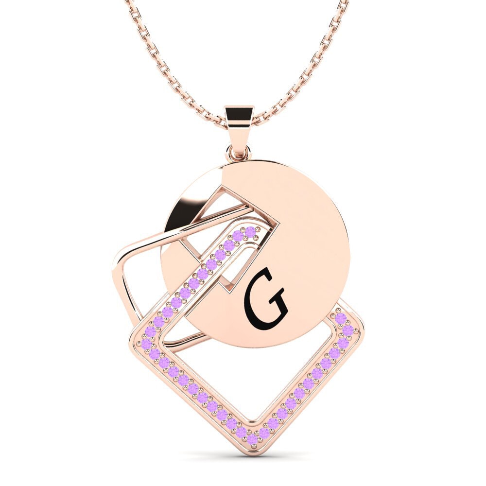 Rotgold 585 Amethyst Damen anhänger Marijke