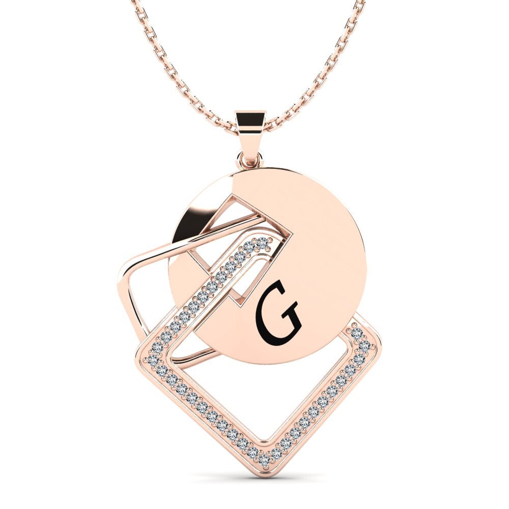 Rotgold 585 Zirkonia Damen anhänger Marijke