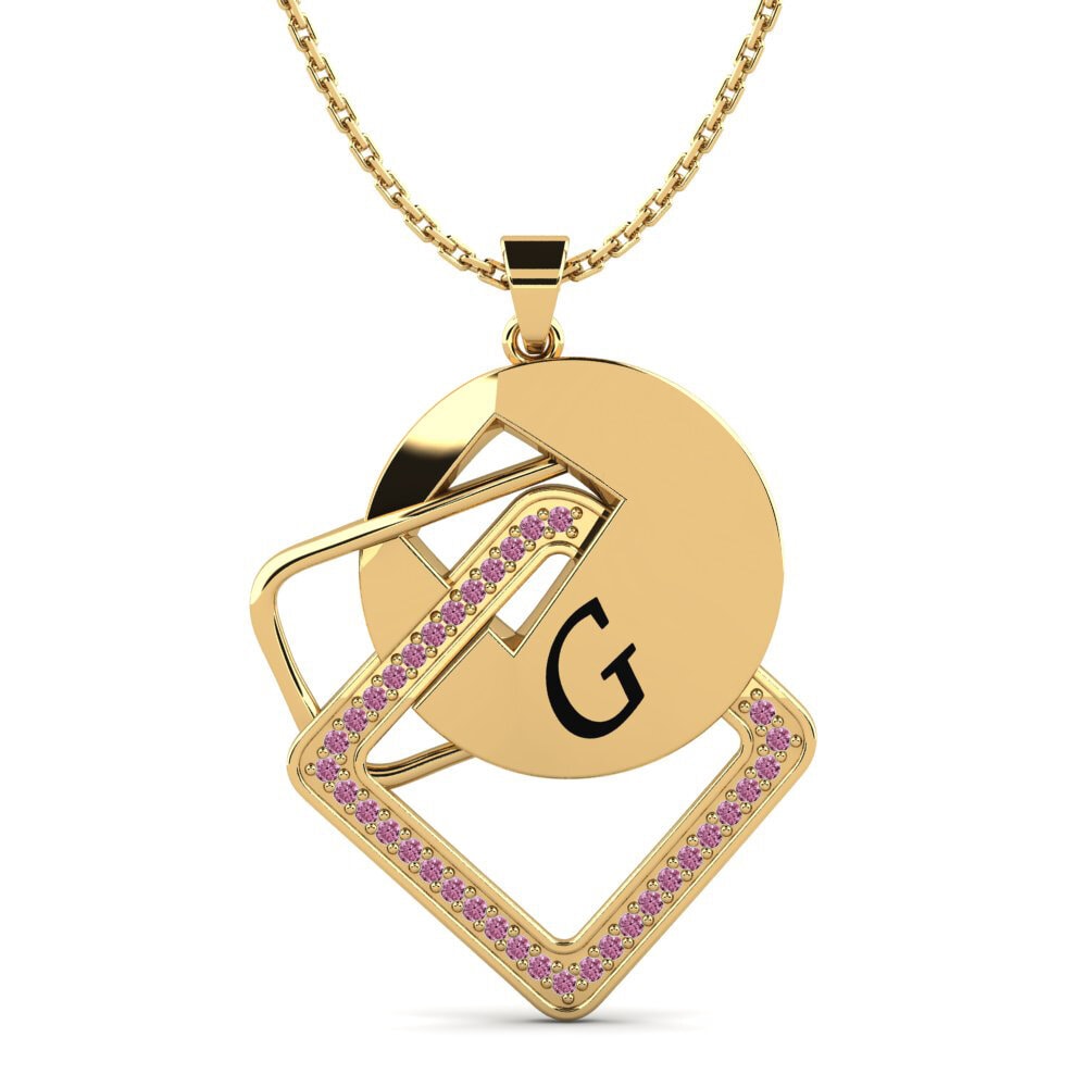 14k Oro Amarillo Granate Rhodolite Colgante de Mujer Marijke