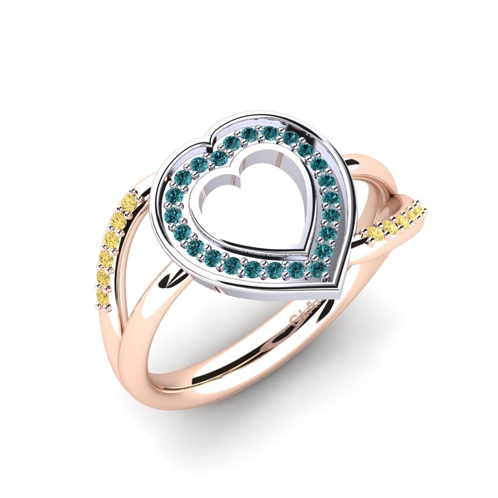14ct Rose & White Gold Ring Marilla