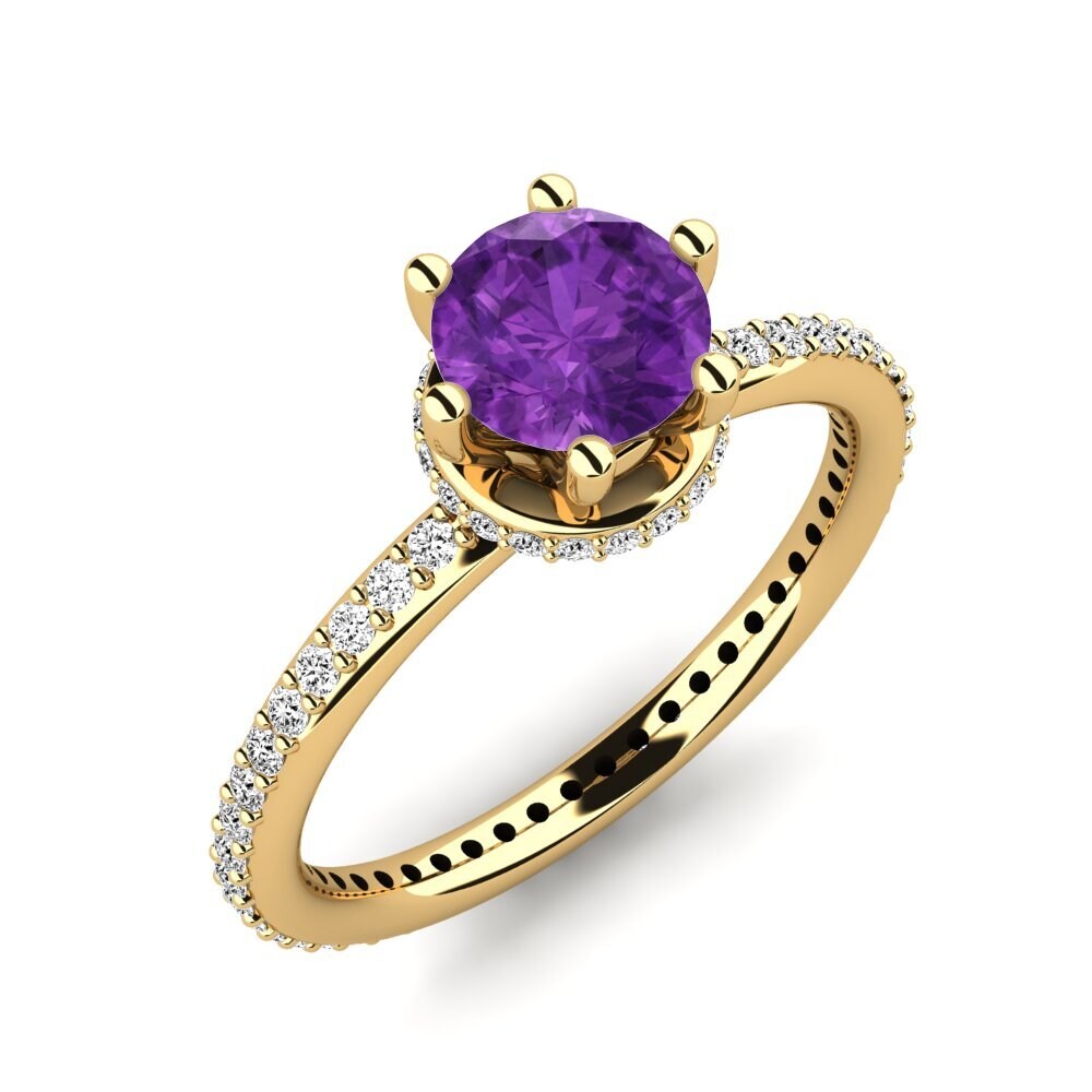 Amethyst Engagement Ring Marinella 1.0 crt