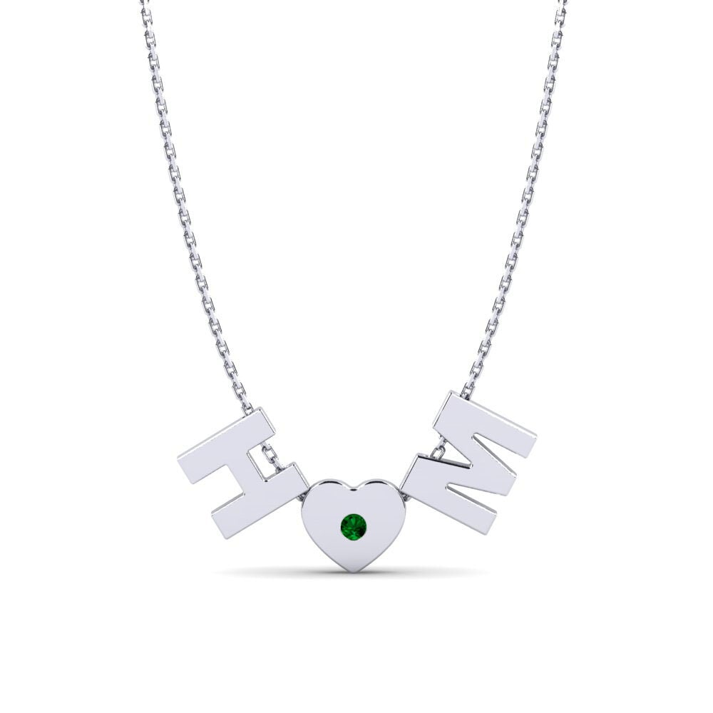 Plata 925 Circonita Verde Collar de Mujer Maris