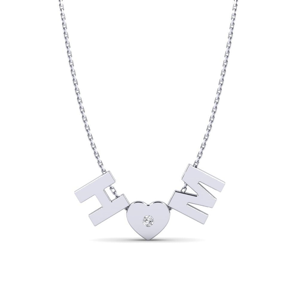 Weiß-Silber Labor-gezüchteter Diamant Damen halskette Maris
