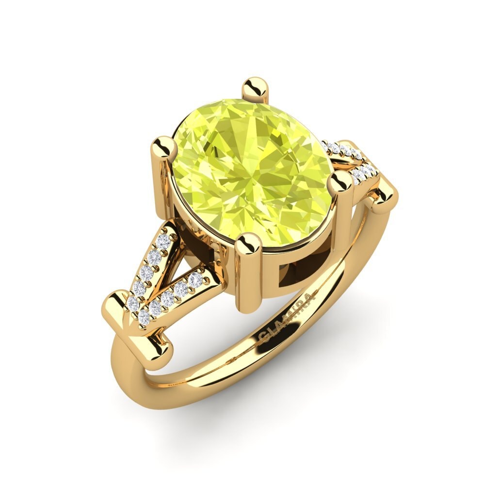 Lemon Quartz Engagement Ring Marizella