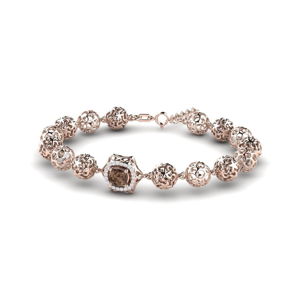 Cushion Smoky Quartz Women's Bracelet Marjorie