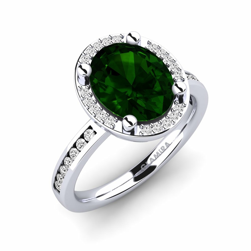 Green Tourmaline Engagement Ring Markina