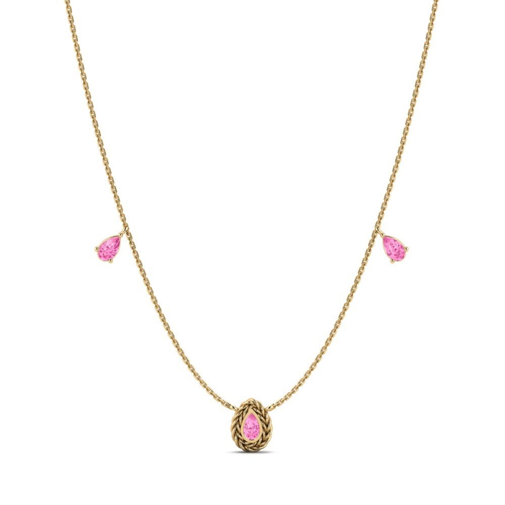 Rosa Saphir Damen halskette Markng