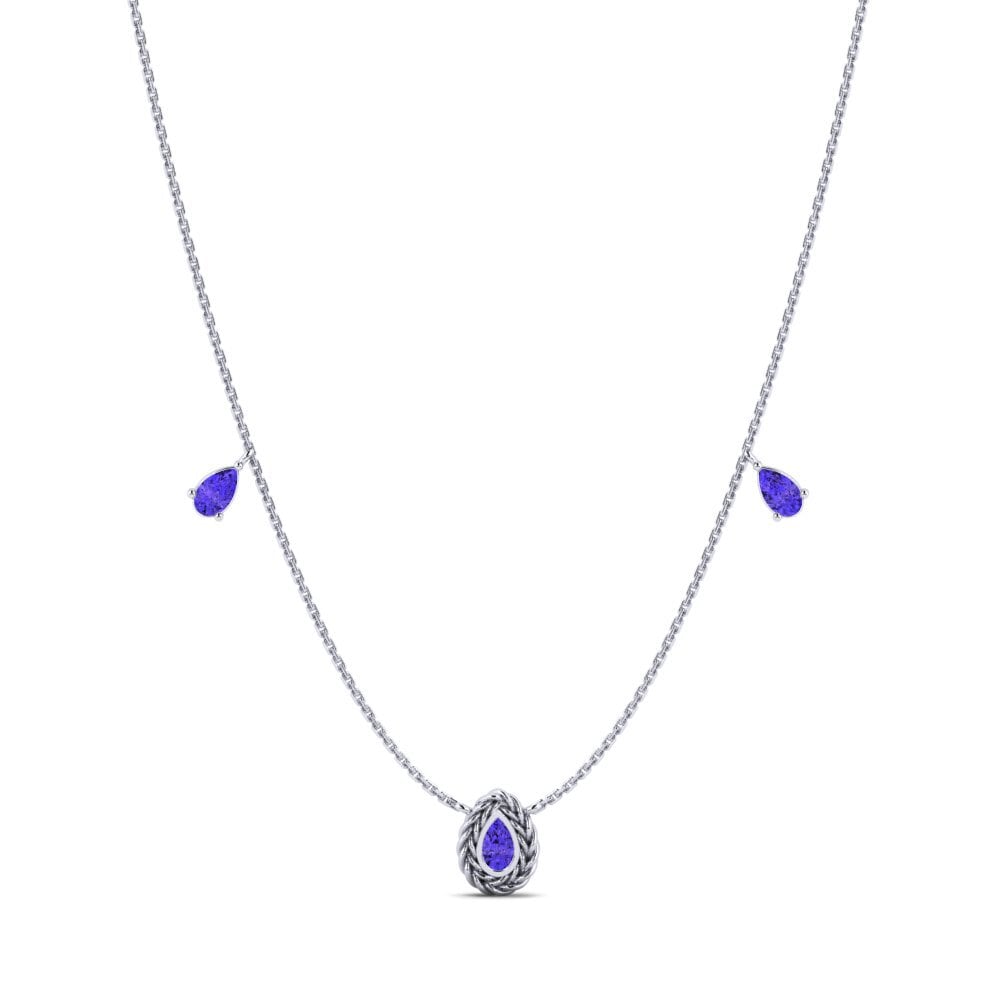 950 Platinum Tanzanite Women's Necklace Markng