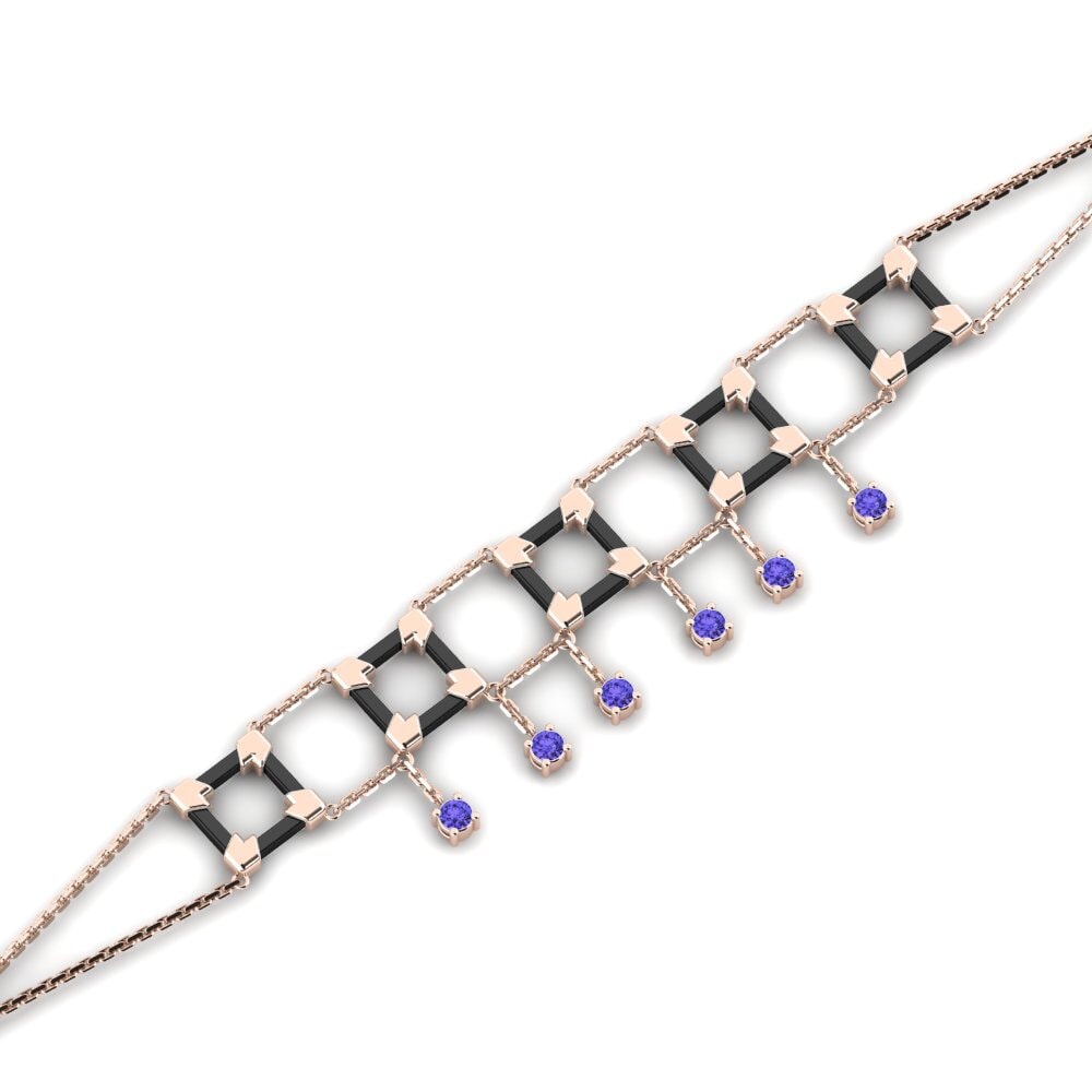 9ct Rose Gold Tanzanite Women's Bracelet Marleenuh