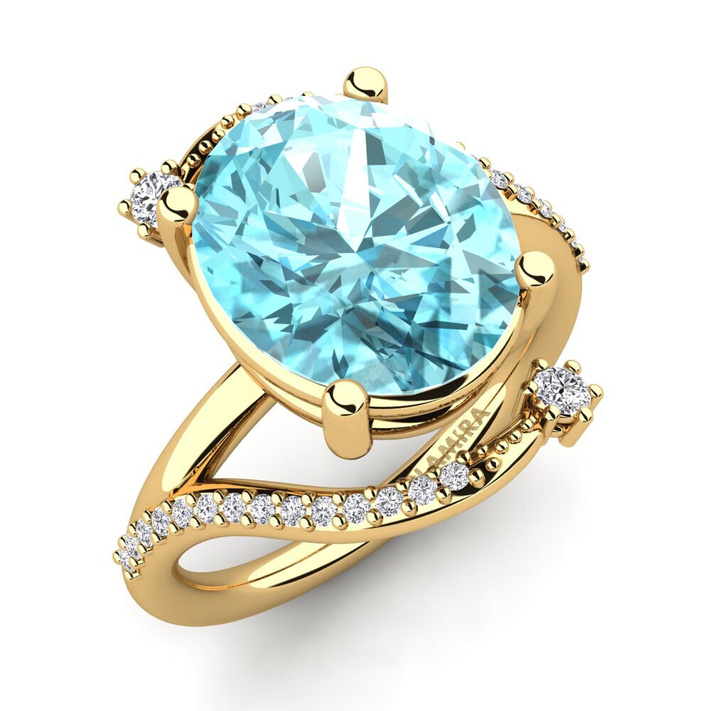 Blue Zircon Ring Marlita