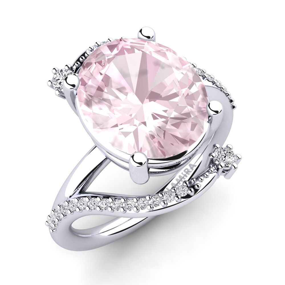 White Silver Kunzite Ring Marlita