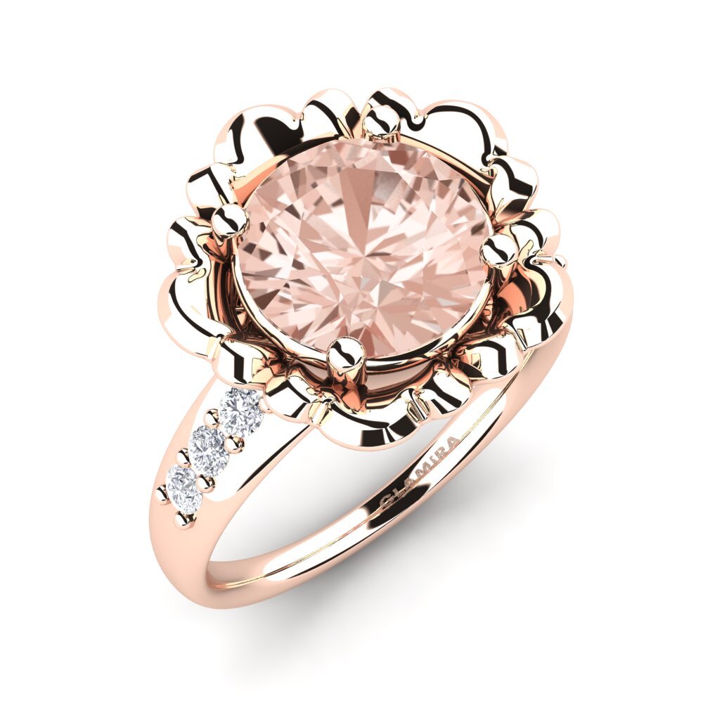14ct Rose Gold Morganite Ring Marnie