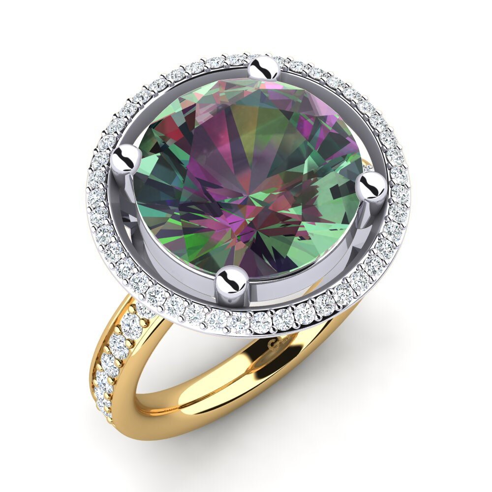 9ct Yellow & White Gold Mystic Topaz Ring Marnisha