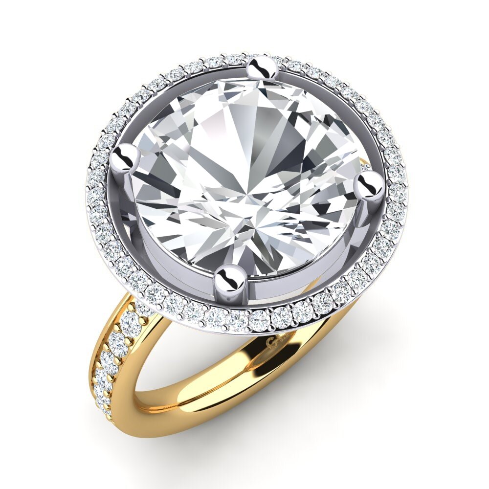 14ct Yellow / White Gold White Zircon Ring Marnisha