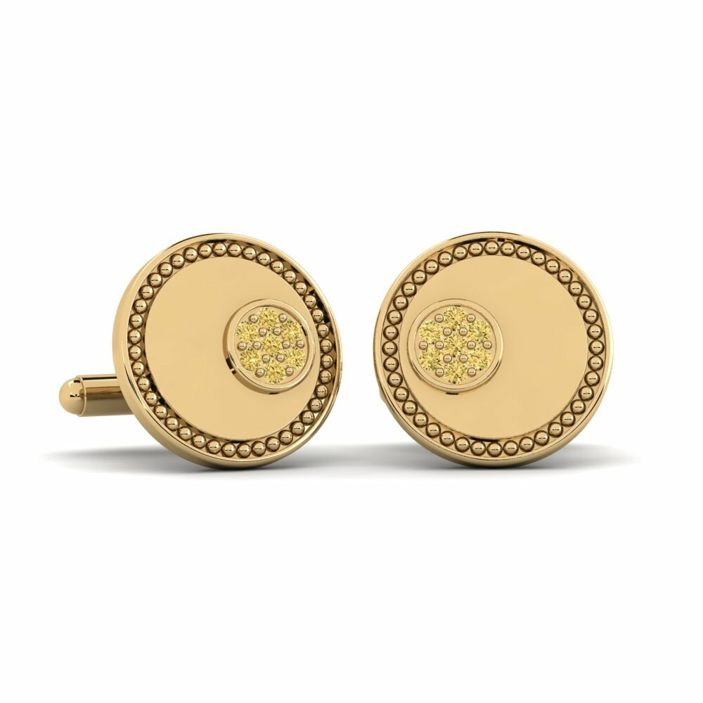 Yellow Diamond Cufflink Marquer