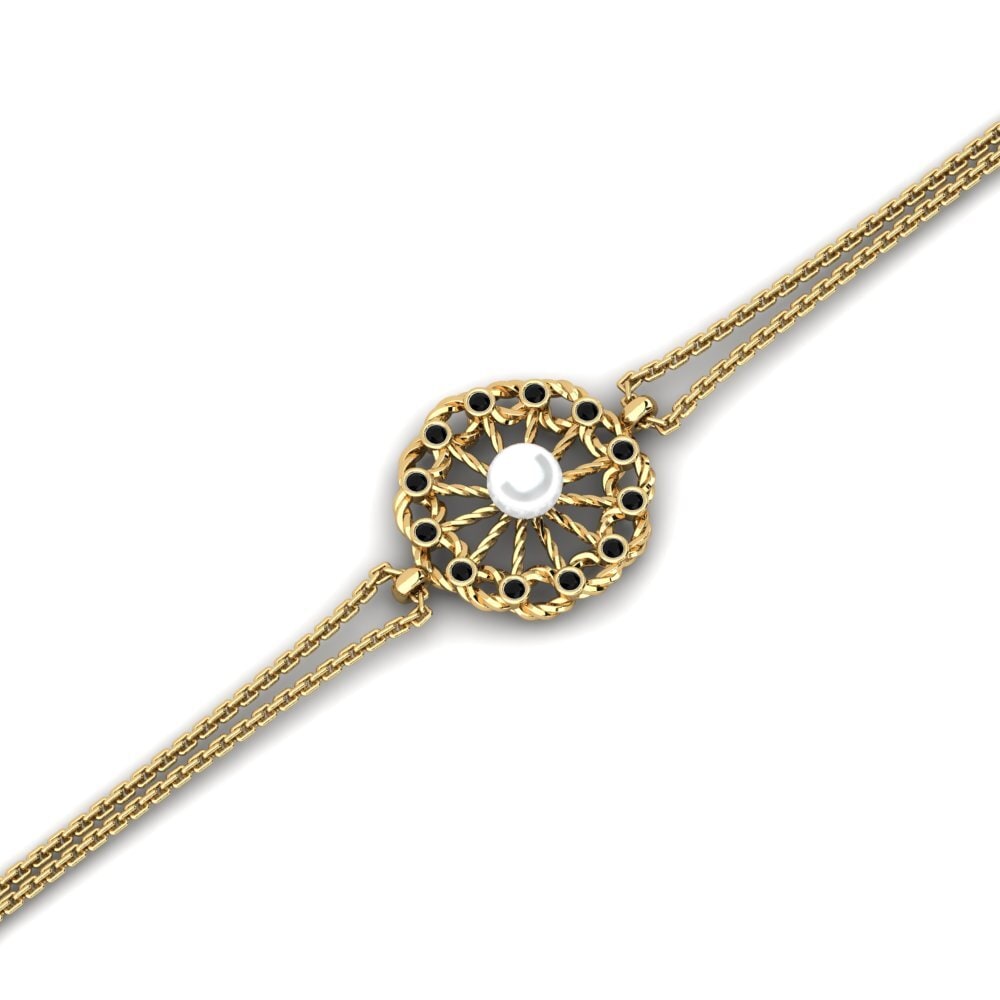 Vàng 14K Đá Sapphire Đen Vòng tay nữ Marronnier