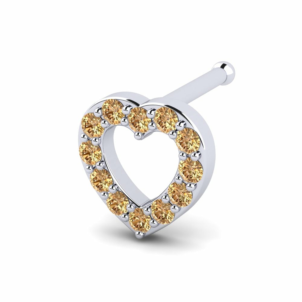 Bruine Diamant Neus Pin Marsel