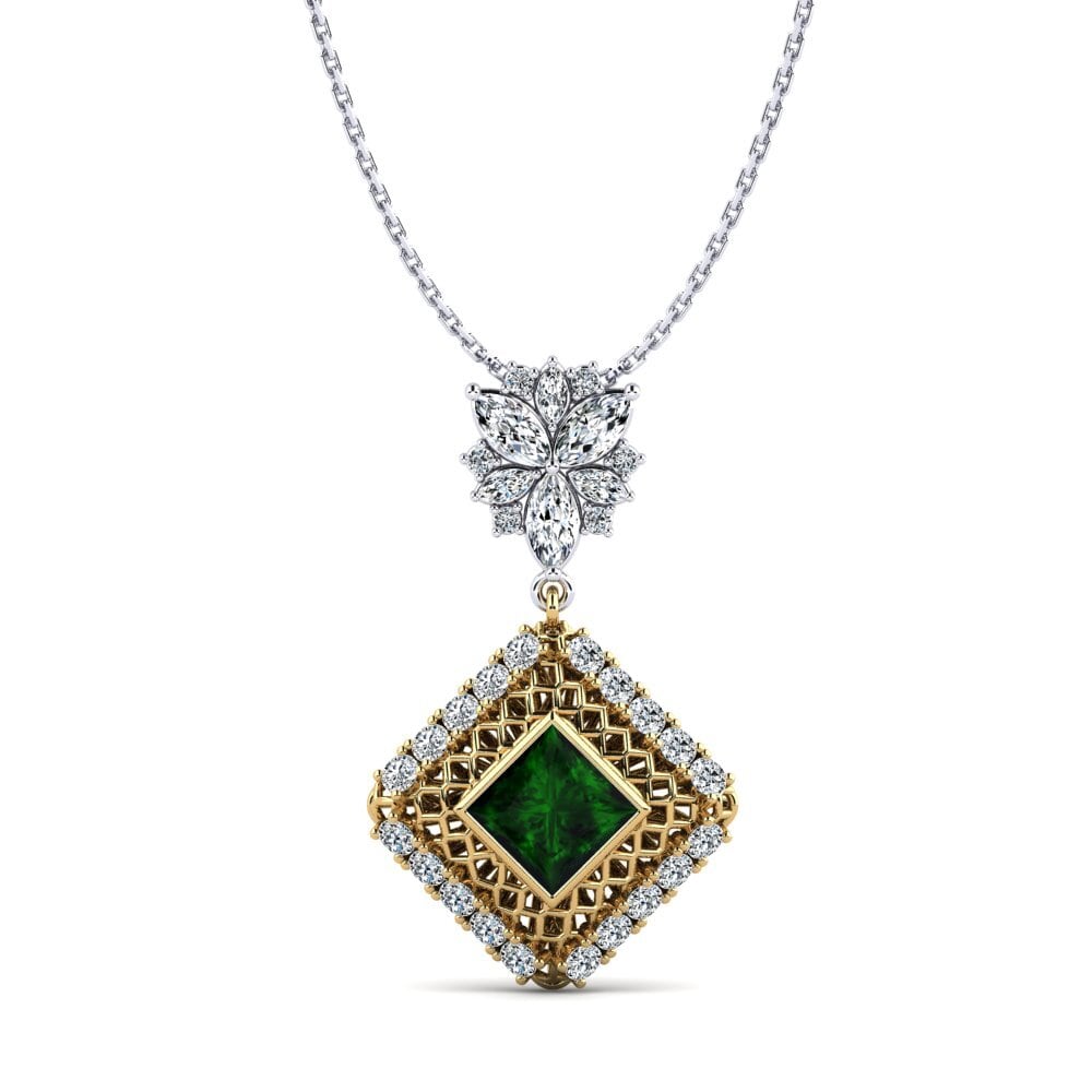 Princess Green Tourmaline Women's Pendant Marshell