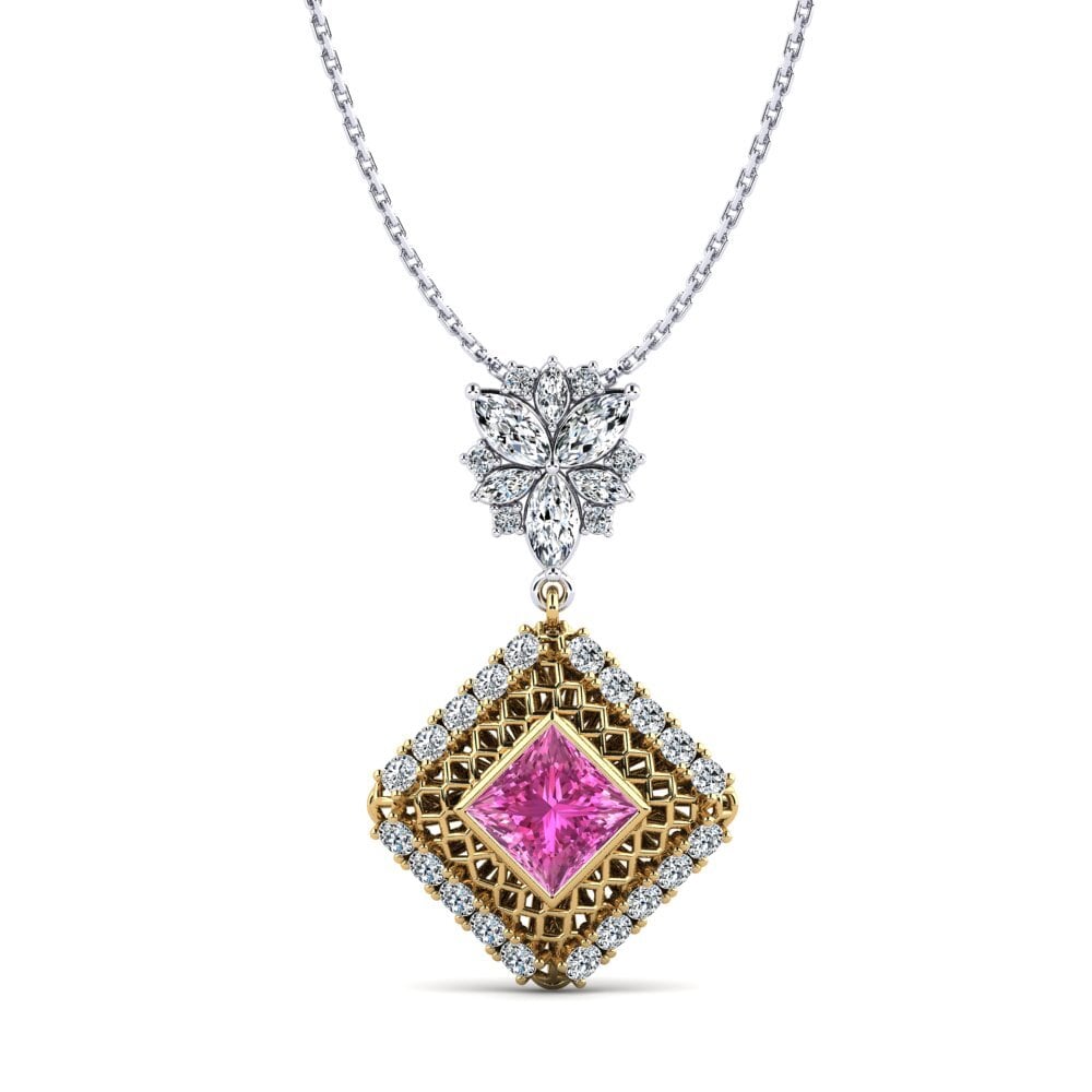 Pink Topaz Women's Pendant Marshell