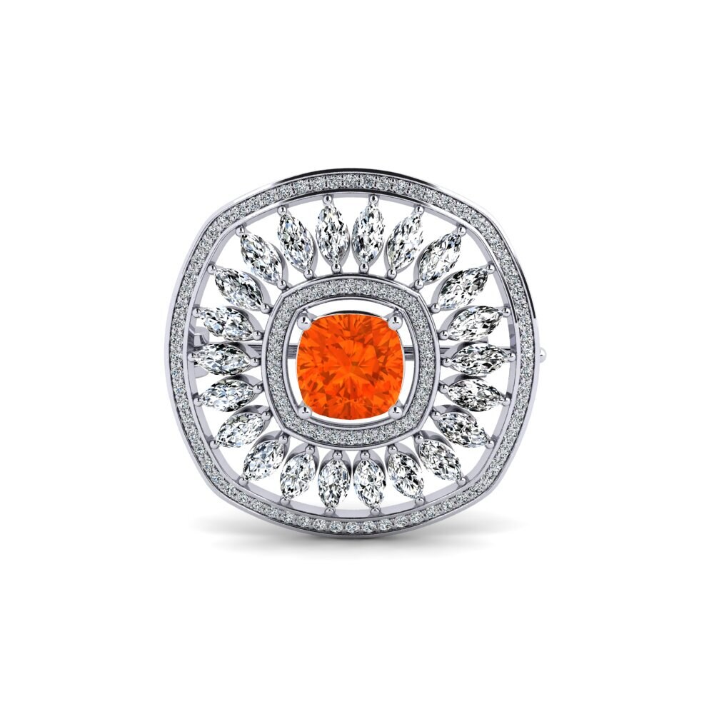 Fire Opal Brooch Martine