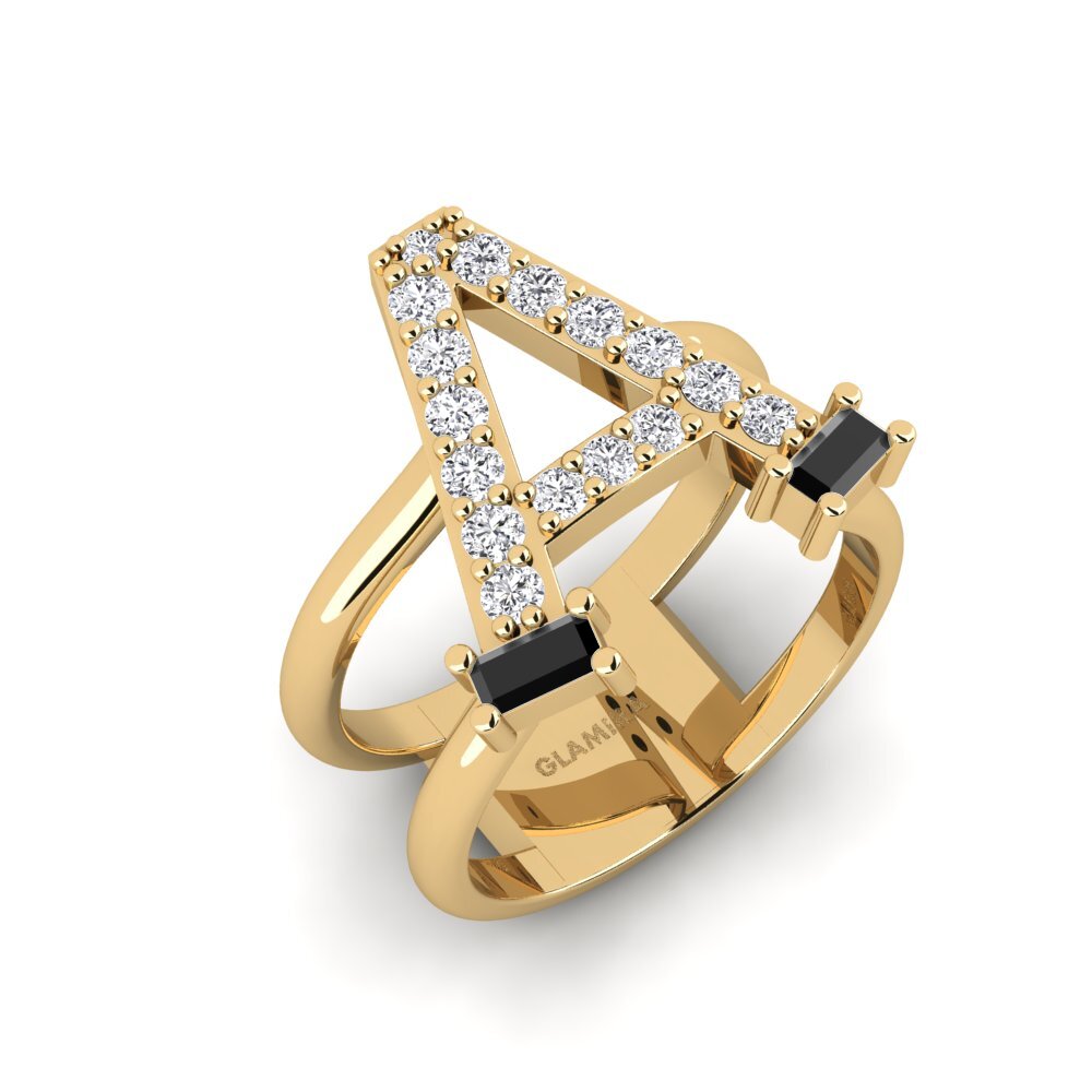 Baguette Black Onyx SYLVIE Ring Martox - A