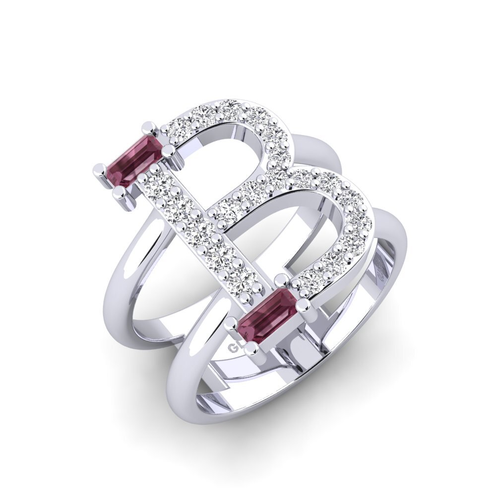 Baguette Rhodolite Garnet SYLVIE Ring Martox - B