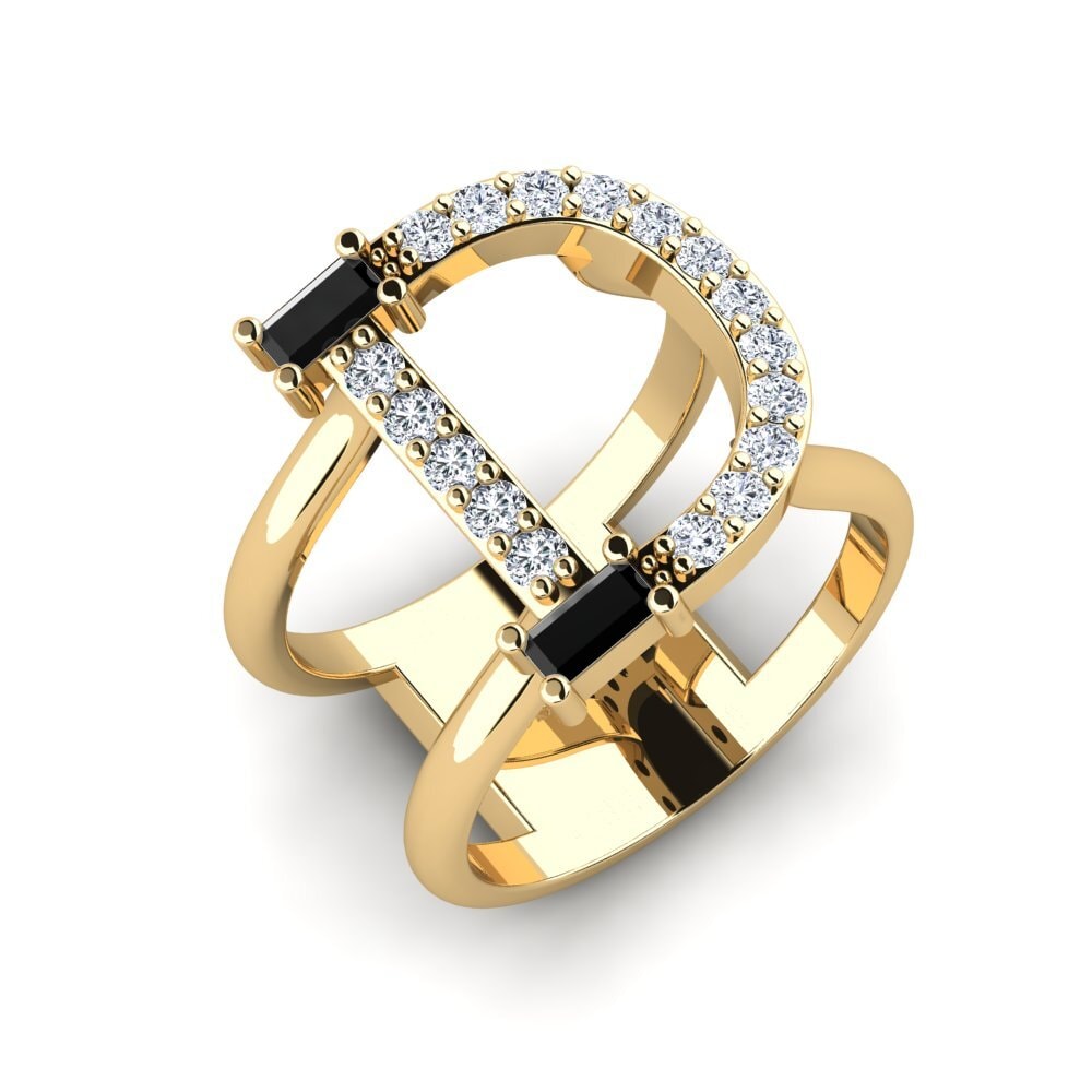 Baguette Black Onyx SYLVIE Ring Martox - D