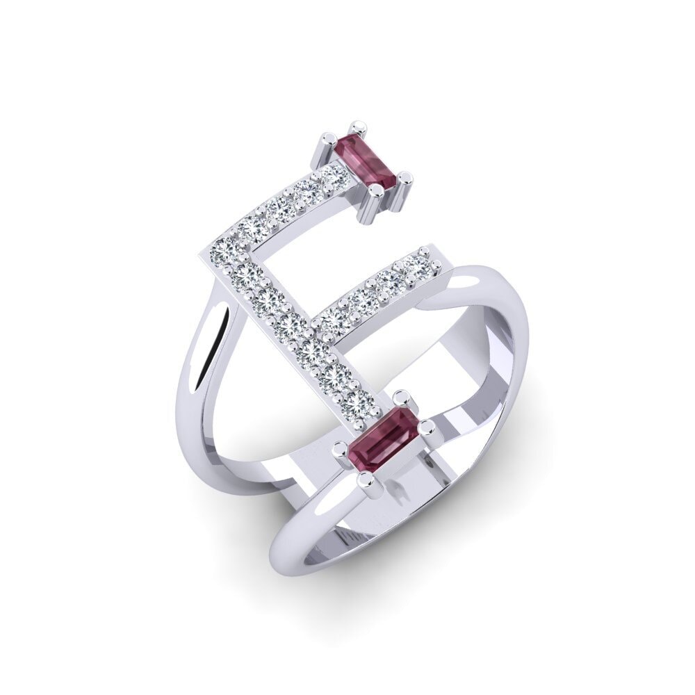 Baguette Rhodolite Garnet SYLVIE Ring Martox - F