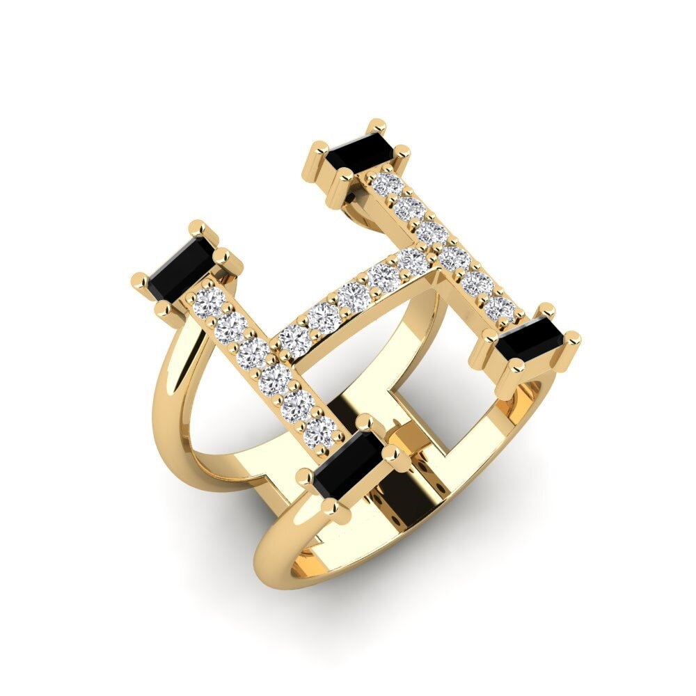 Baguette Black Onyx SYLVIE Ring Martox - H