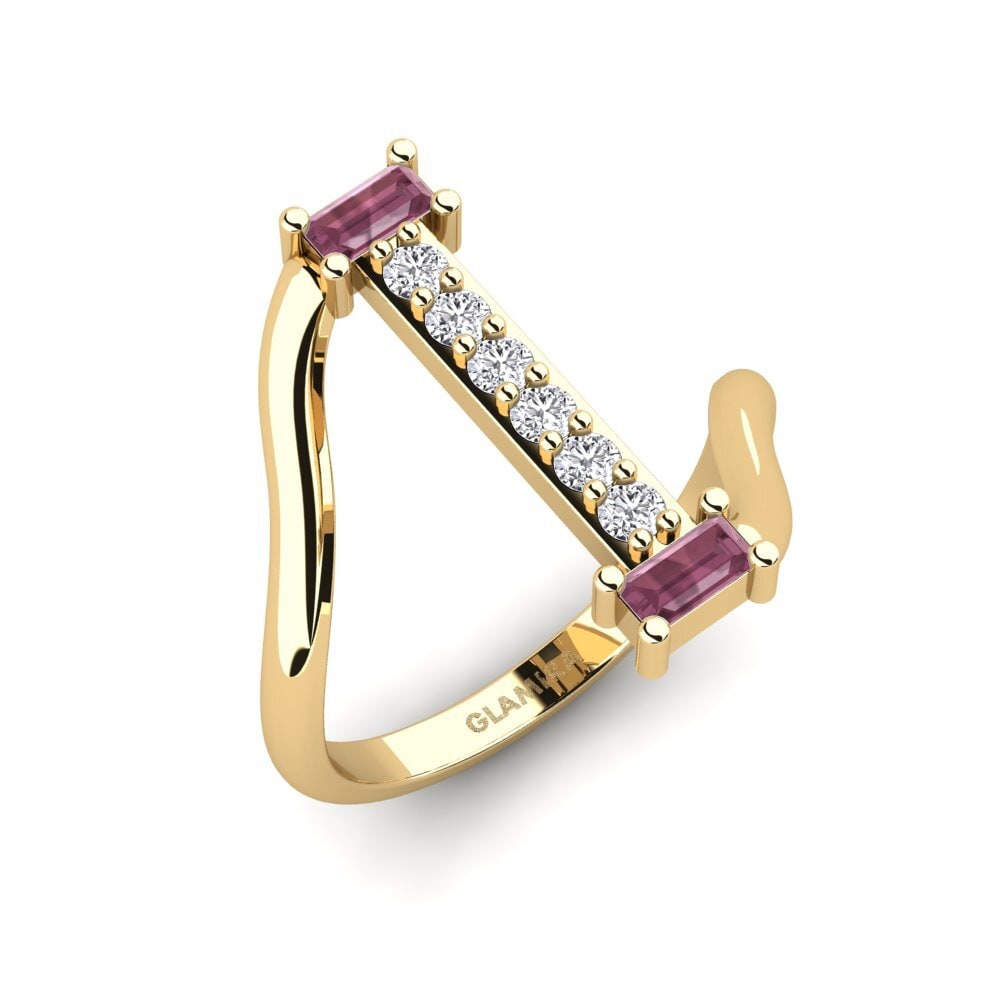 Baguette Rhodolite Garnet SYLVIE Ring Martox - I