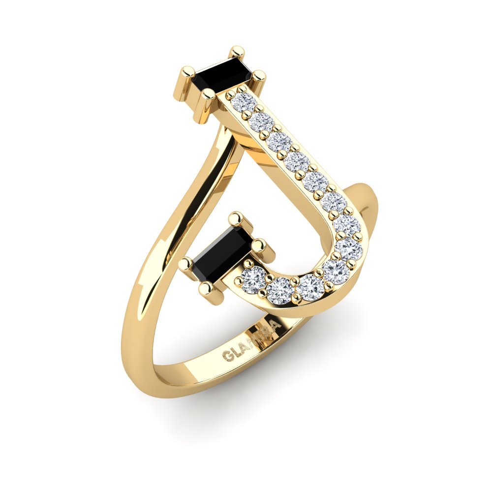 Baguette Black Onyx SYLVIE Ring Martox - J