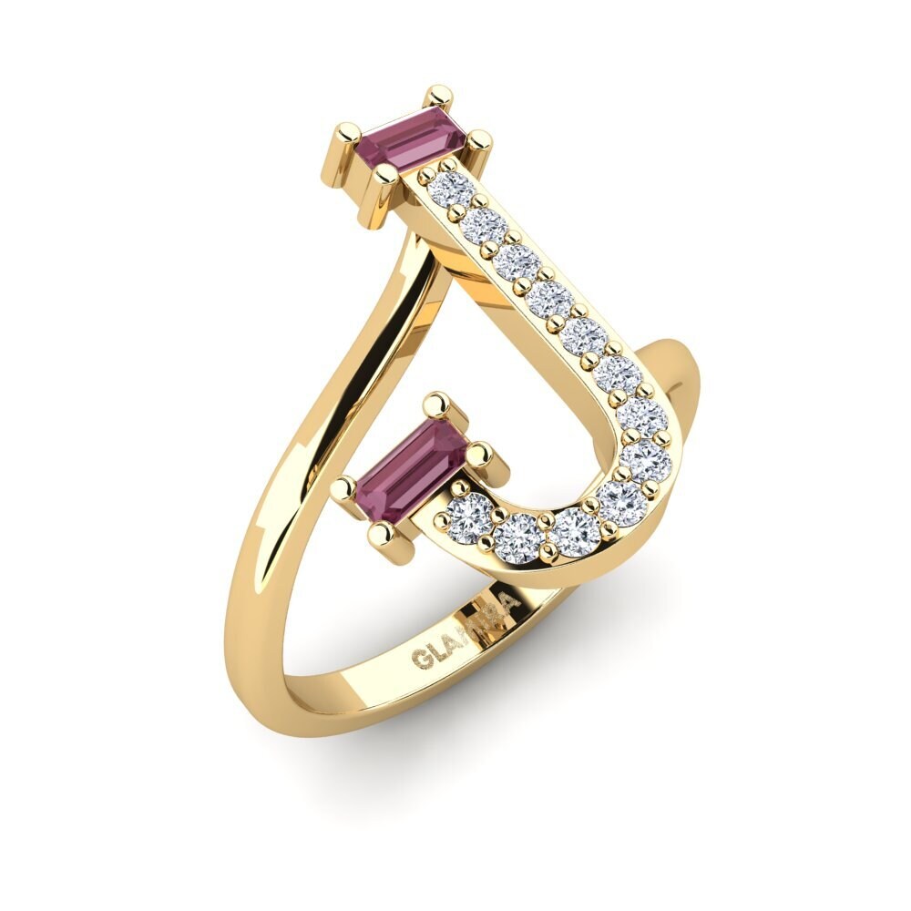 Baguette Rhodolite Garnet SYLVIE Ring Martox - J