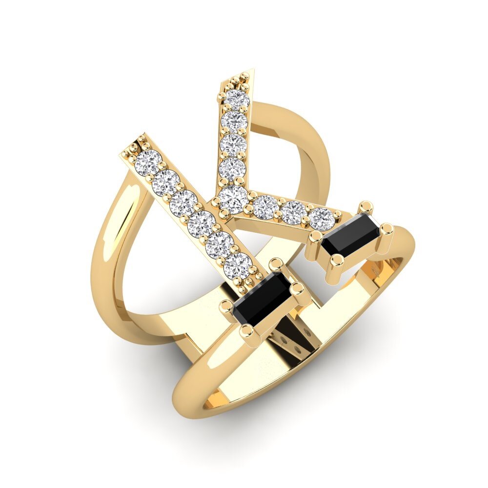 Baguette Black Onyx SYLVIE Ring Martox - K