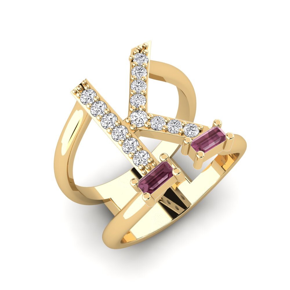 Baguette Rhodolite Garnet SYLVIE Ring Martox - K