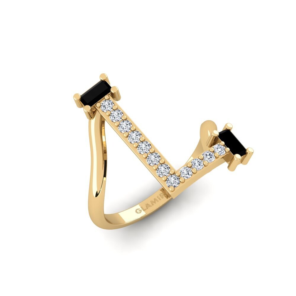 Baguette Black Onyx SYLVIE Ring Martox - L