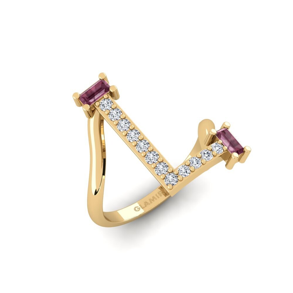 Baguette Rhodolite Garnet SYLVIE Ring Martox - L