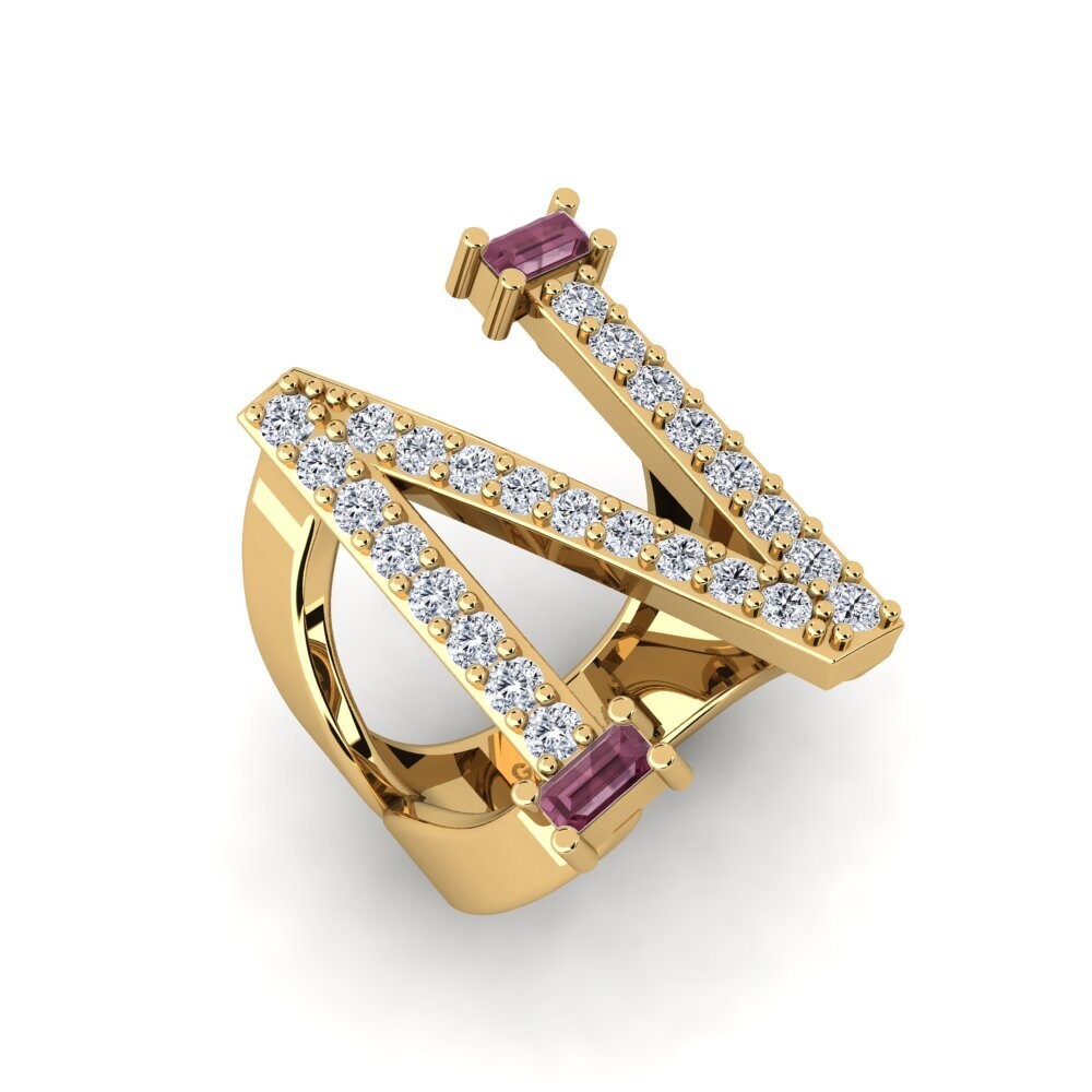 Baguette Rhodolite Garnet SYLVIE Ring Martox - N
