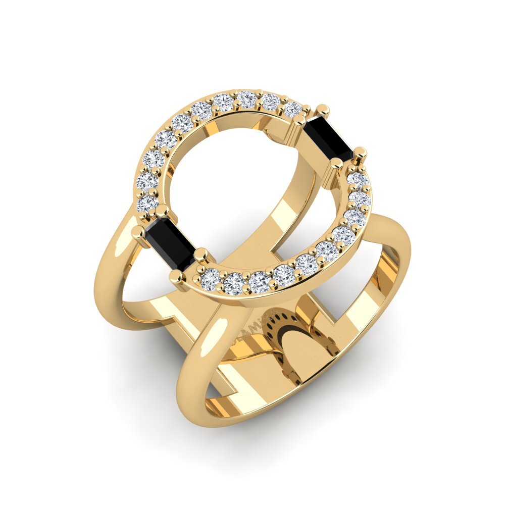 Baguette Black Onyx SYLVIE Ring Martox - O