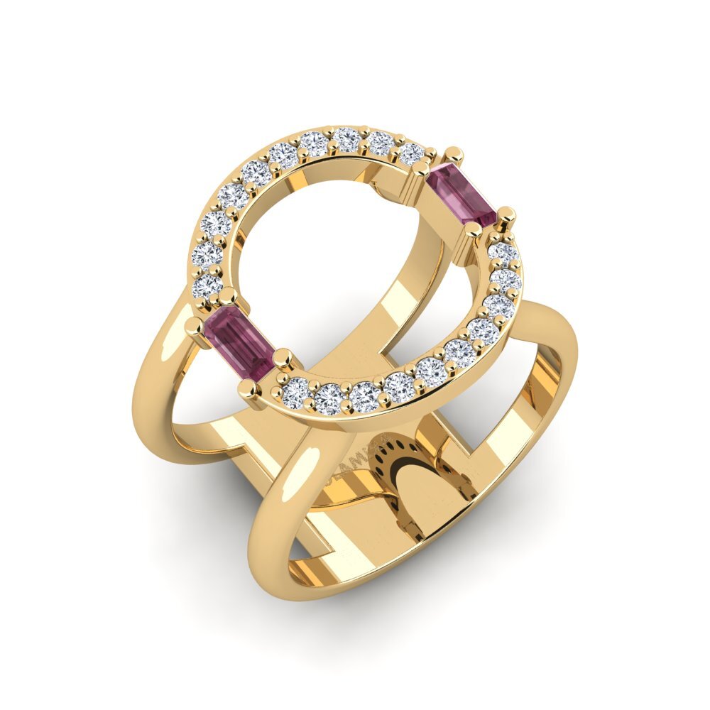 Baguette Rhodolite Garnet SYLVIE Ring Martox - O