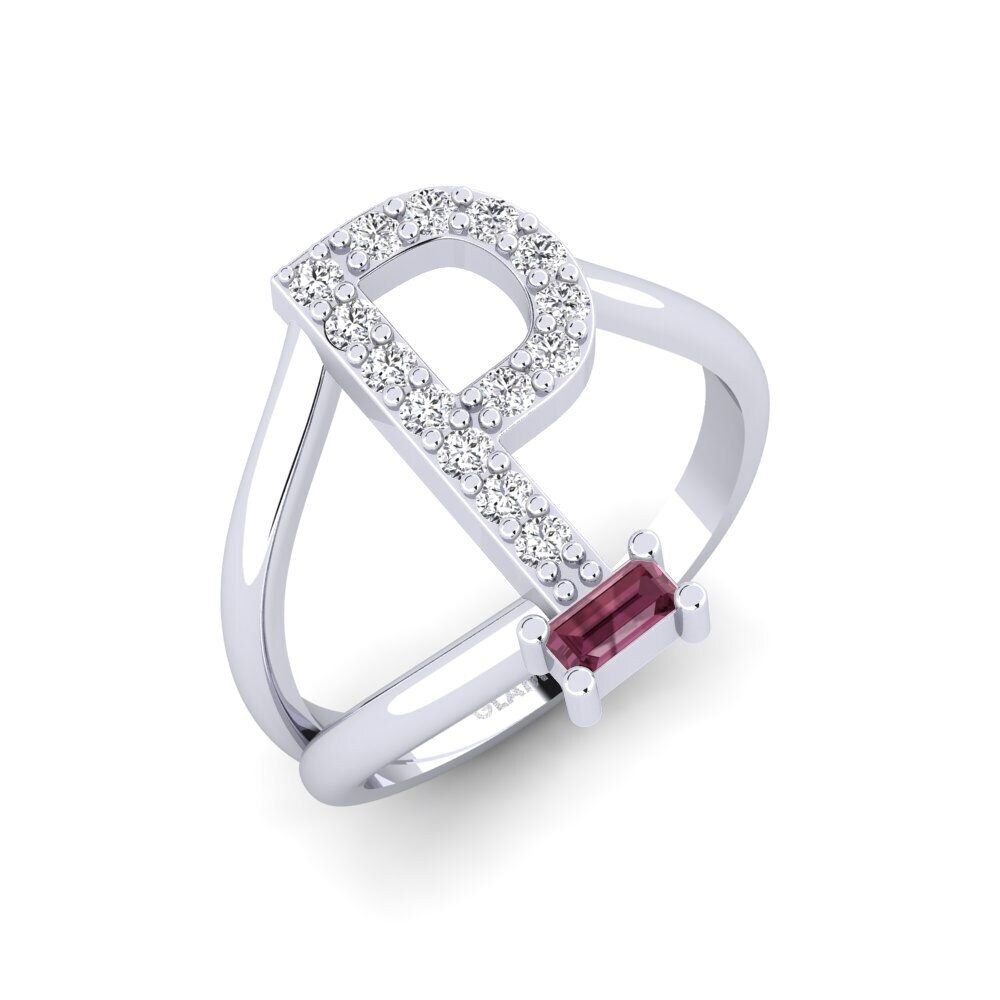 Baguette Rhodolite Garnet SYLVIE Ring Martox - P