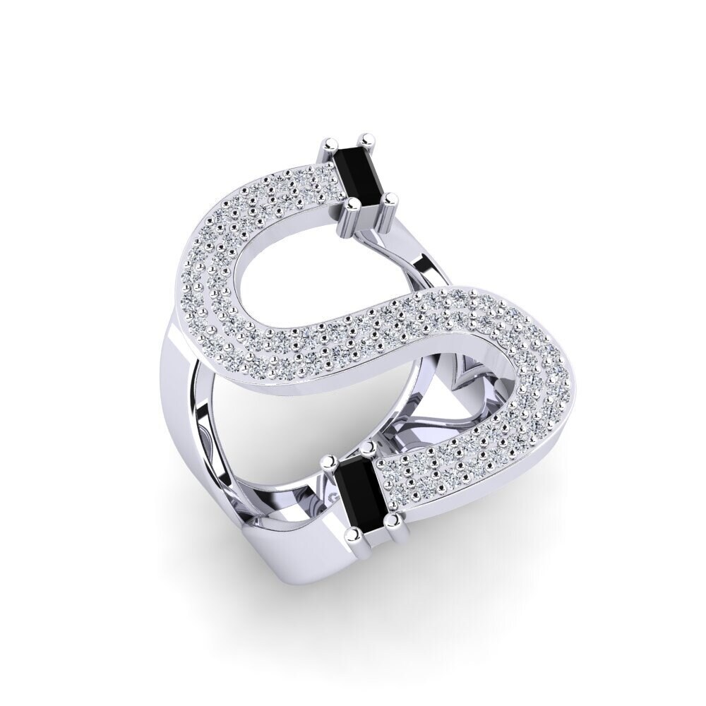 Baguette Black Onyx SYLVIE Ring Martox - S