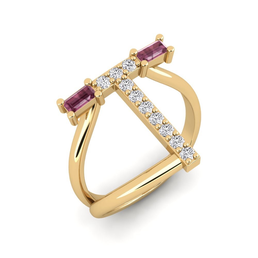 Baguette Rhodolite Garnet SYLVIE Ring Martox - T
