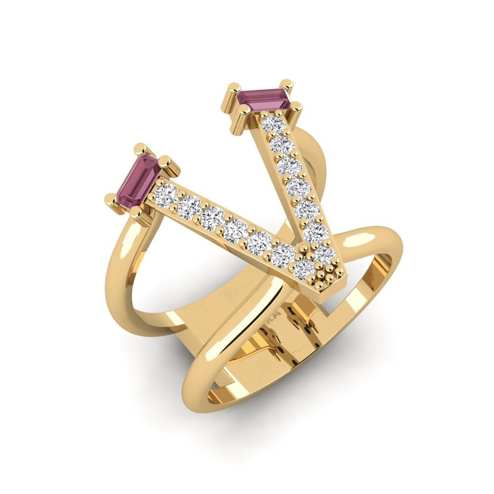 Baguette Rhodolite Garnet SYLVIE Ring Martox - V